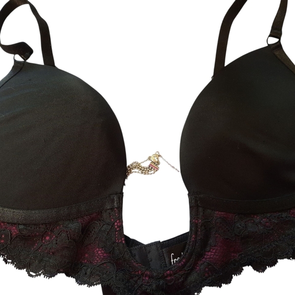 Fredericks Of Hollywood Black Lace Bra 34C - Picture 2 of 12